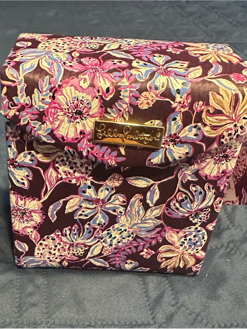 NWT Lilly Pulitzer Floral Jewelry case with 4 separate compartments